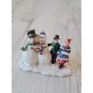 Snowman couple man woman snow village accessory Xmas